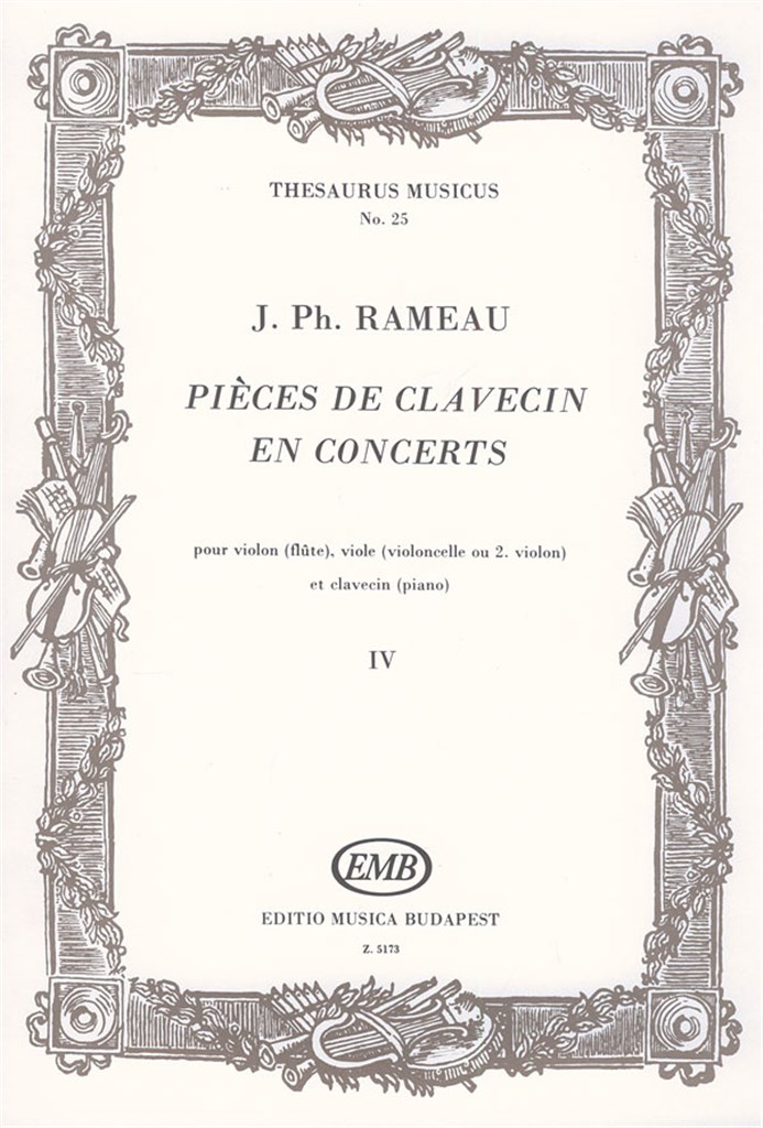 Pieces de clavecin en concerts IV pour violon (fl